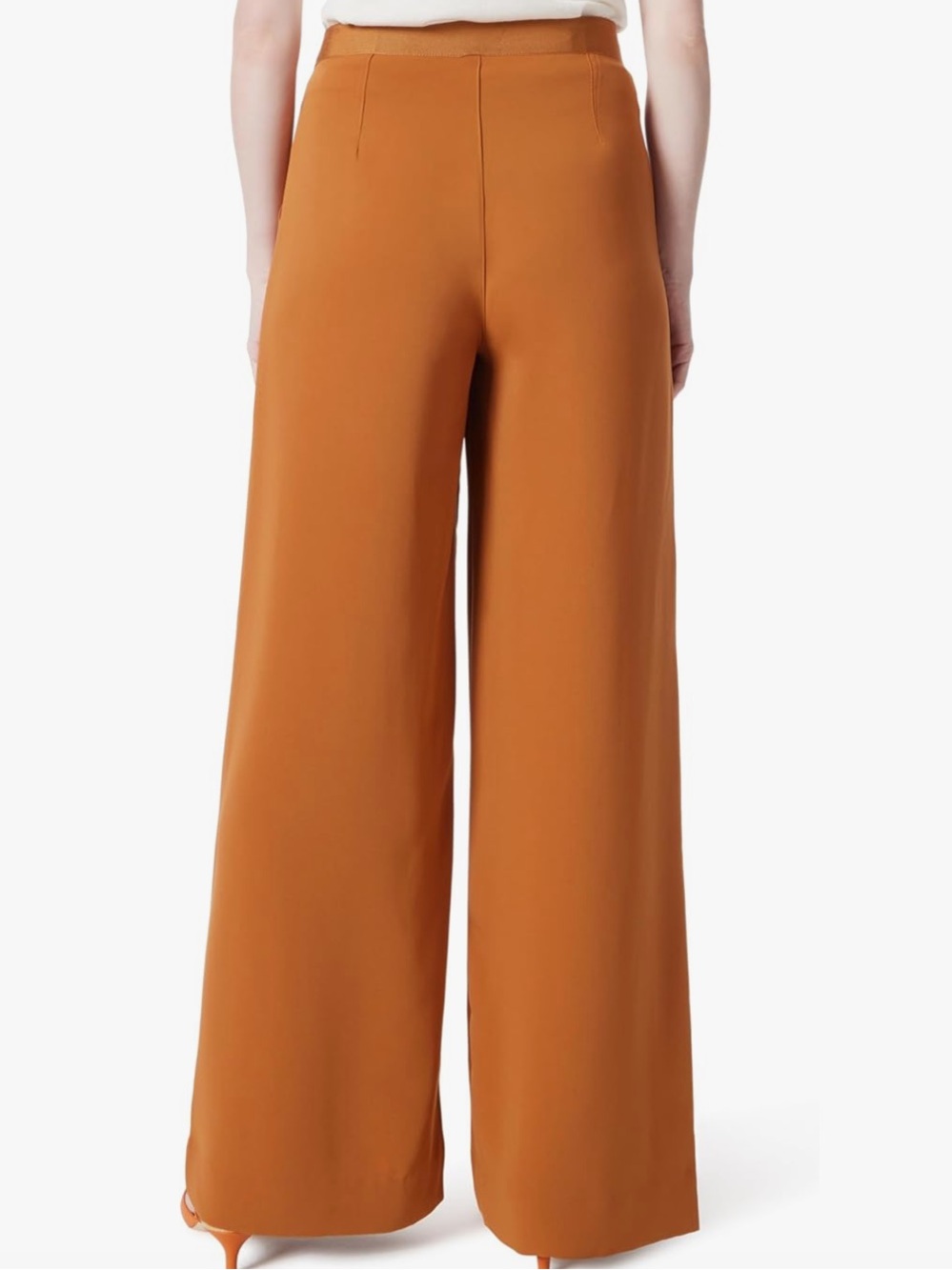 Wide-Leg Women's Pants in Rust Brown